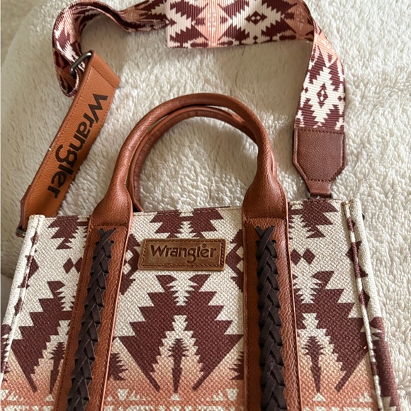 Wrangler Brown and Beige Patterned Women's Bag - Picture 4 of 7